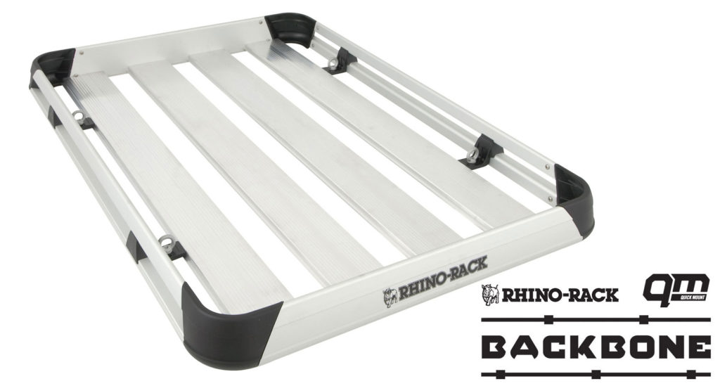 Vortex RLT600 Silver 2 Bar RhinoRack Backbone Roof Rack + AT1510 Tray